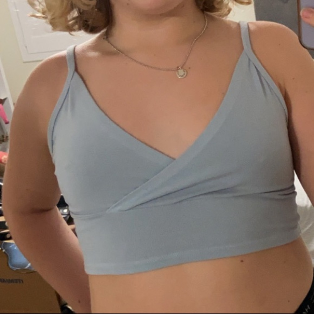 baby blue amara tank